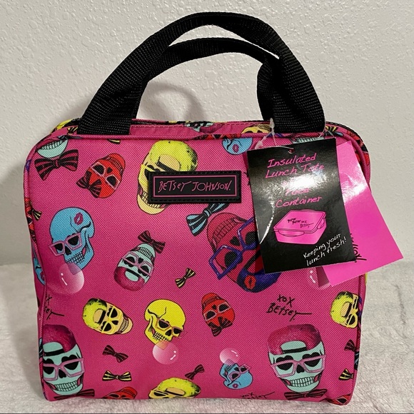 betsey johnson lunch bag cat